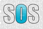 SOS Blue and Grey Jigsaw Design